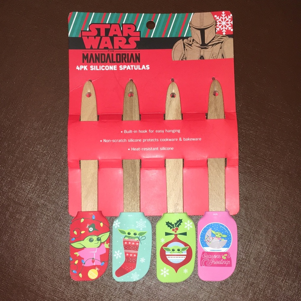 Star Wars The Mandalorian 4 Pack Silicone Spatulas Christmas